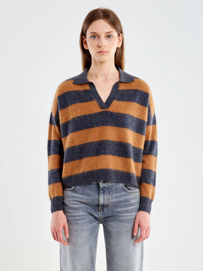 Maglia Polo in lana garzata - 2ac2076 - ViCOLO