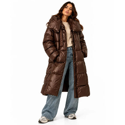 Piumino Lungo Maxi Collo e Cappuccio - tac0086 - ViCOLO