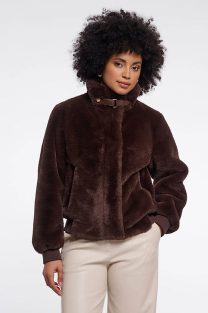 Faux fur jacket - ambraa - RINO & PELLE