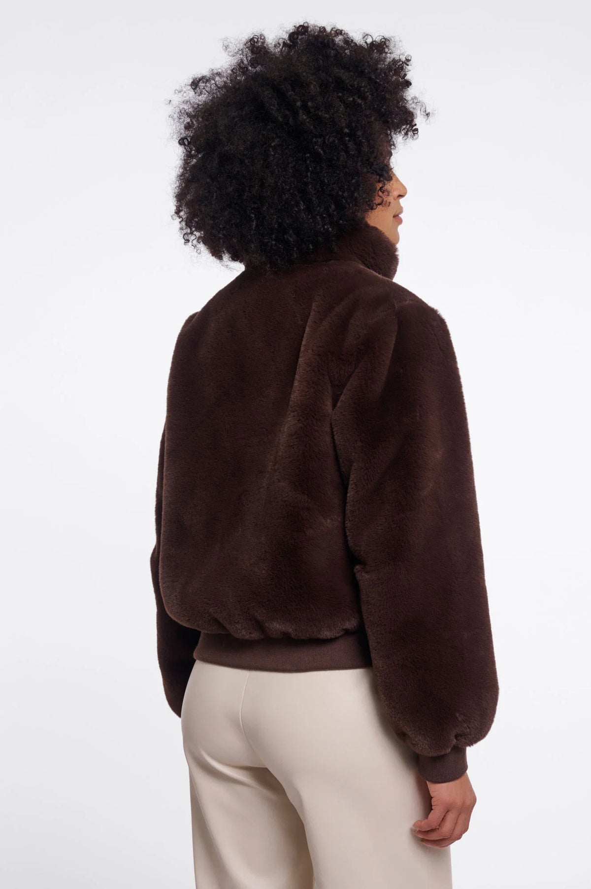 Faux fur jacket - ambraa - RINO & PELLE