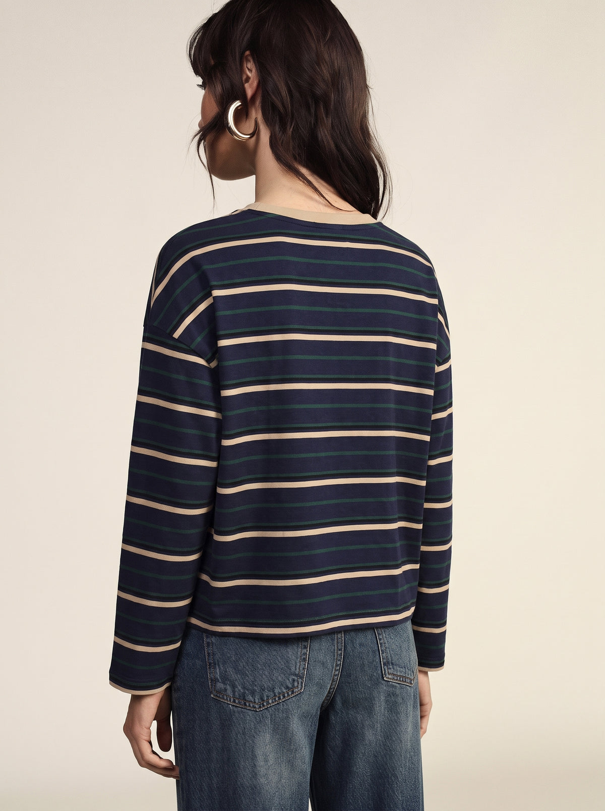 Maglia a righe girocollo manica lunga - t262b082 - DIXIE