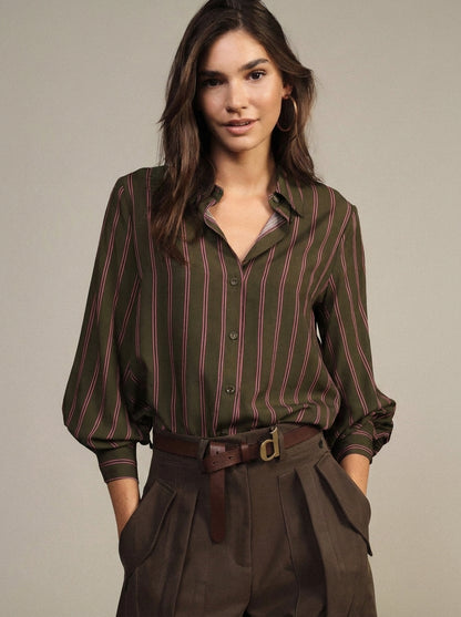 Camicia a righe con colletto classico e polsini - cdqc2ir - DIXIE
