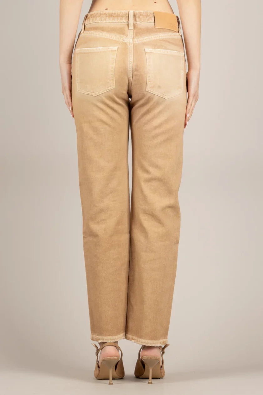 Jeans ZOE raccourci à boutons bijoux – ViCOLO