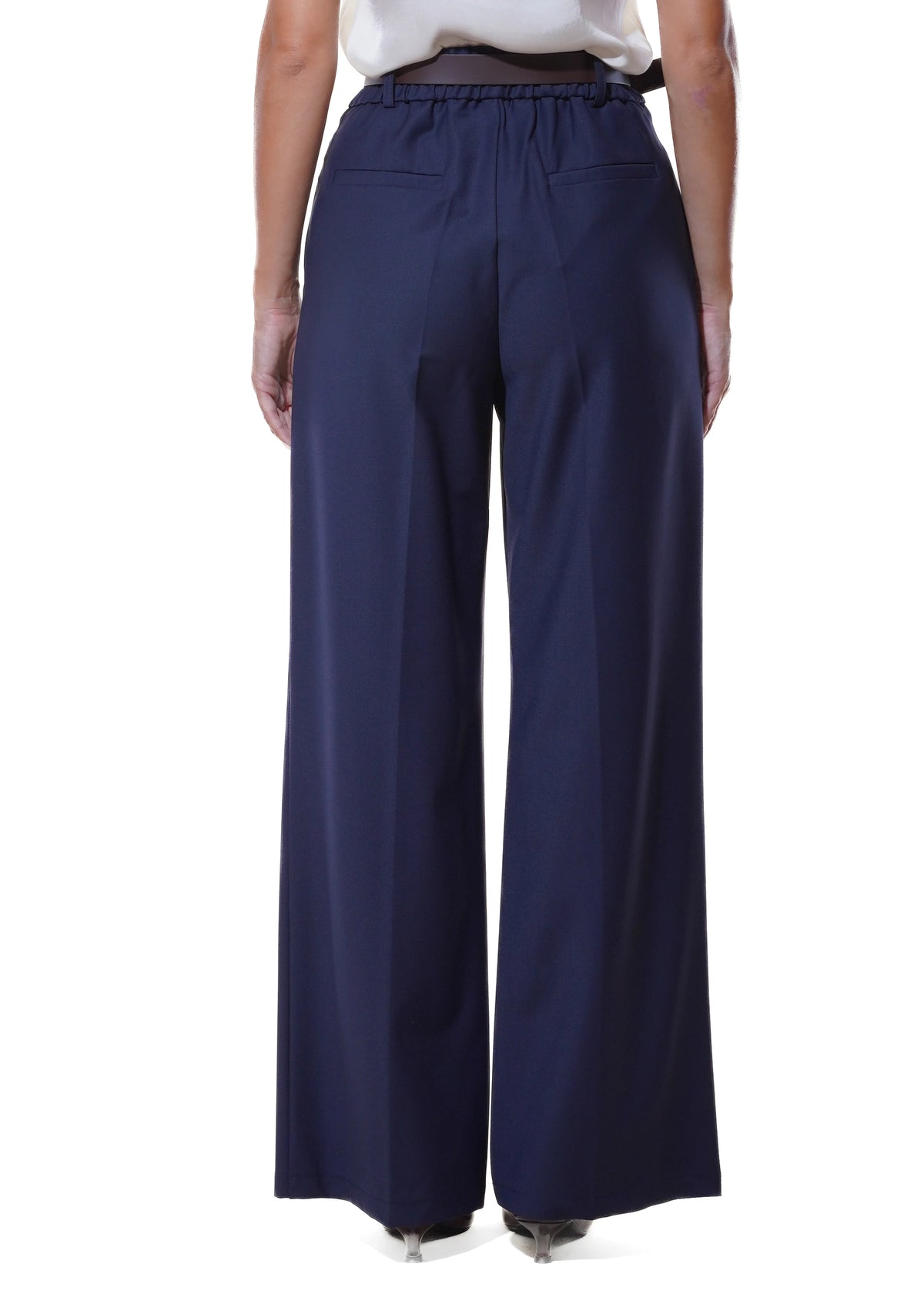Pantalon palazzo en mélange de laine - 27P5538 - MOTEL