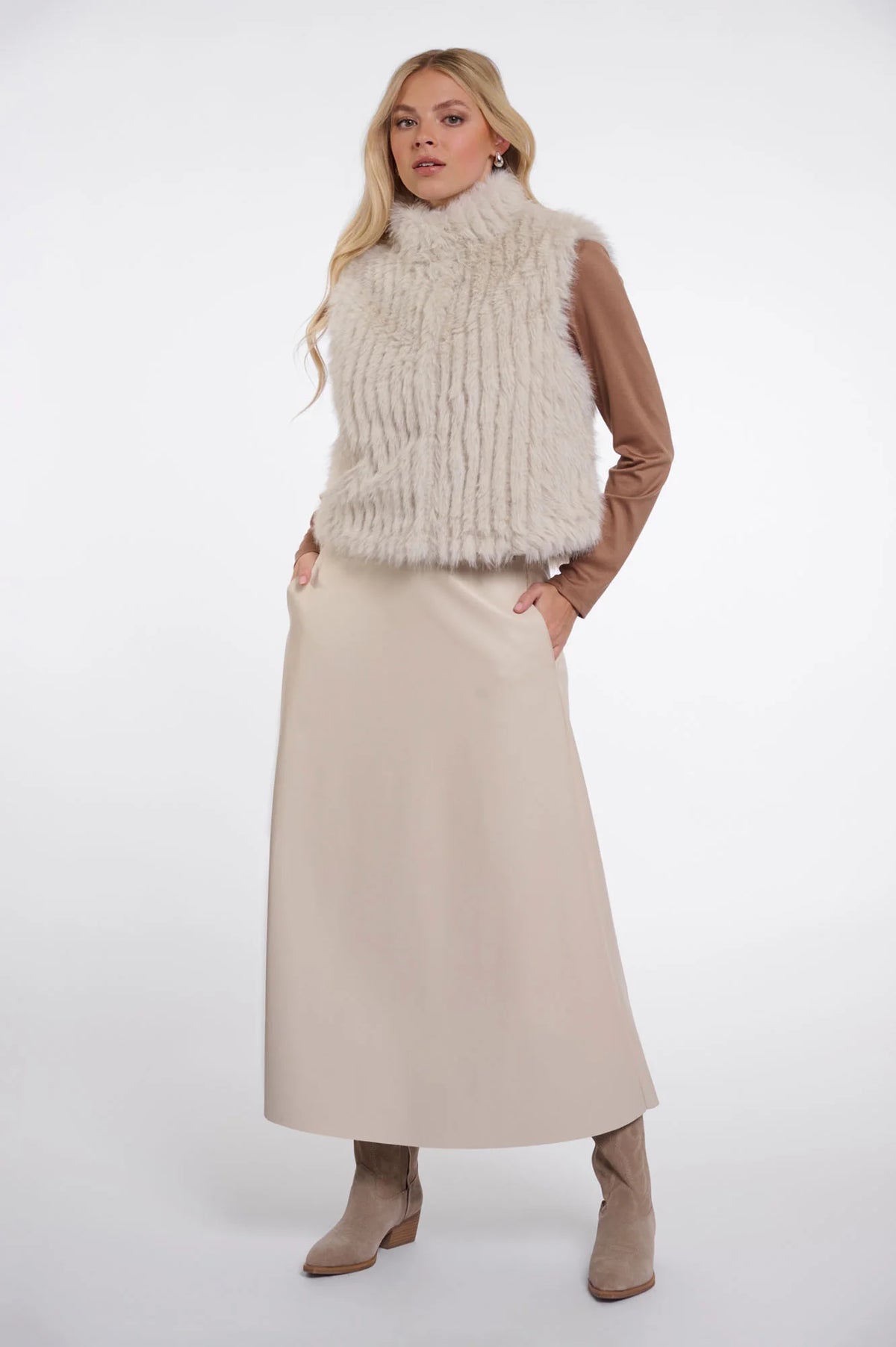 Gilet in pelliccia sintetica - dava - RINO & PELLE
