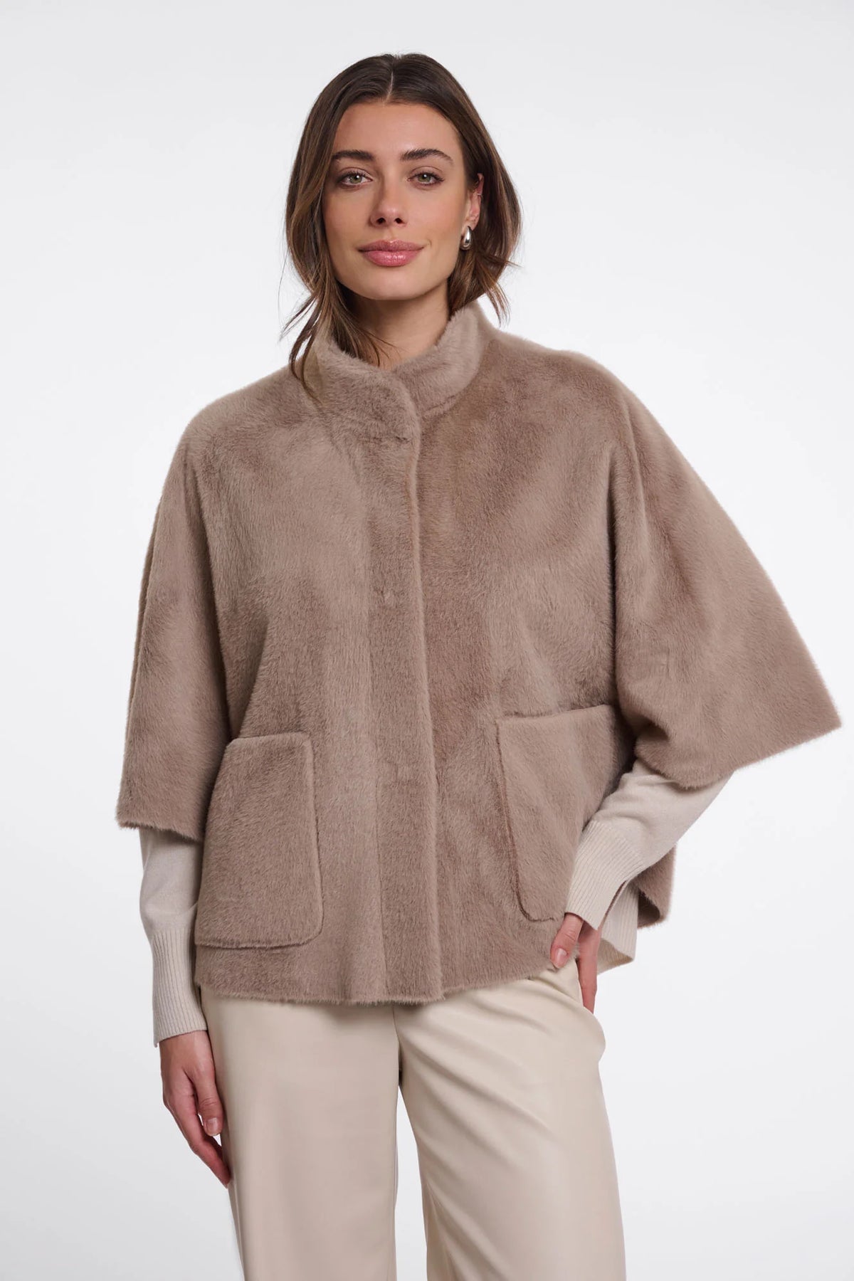 Cape en fausse fourrure - dewi - RINO & PELLE