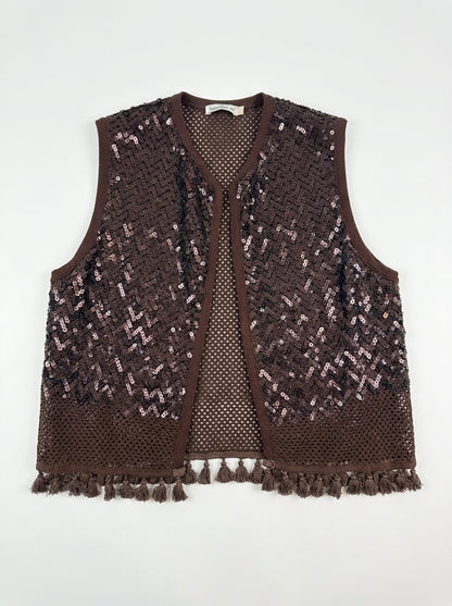 Gilet in paillettes - s26j123camp - TENSIONE IN