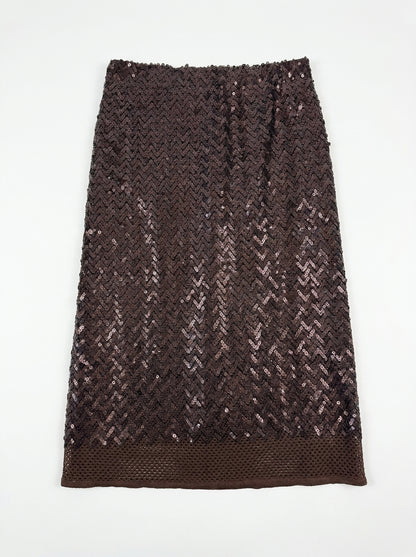 Gonna longuette i paillettes - s26g-122camp - TENSIONE IN