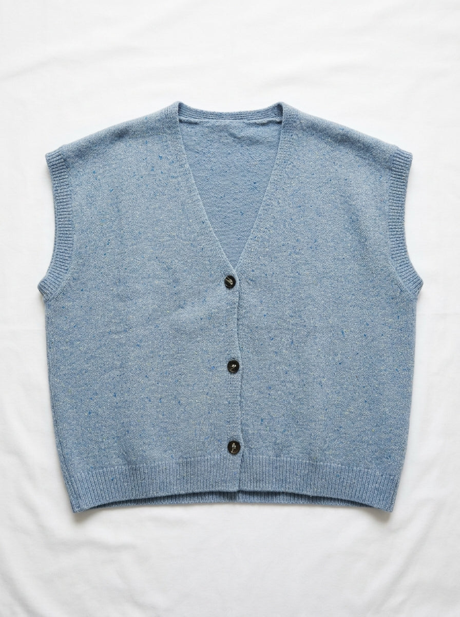 Camiseta sin mangas en mezcla de lana con efecto moteado - d82447ai26camp - TENSIONE IN
