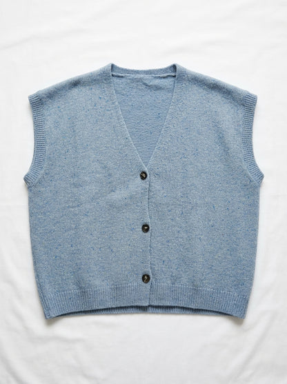Camiseta sin mangas en mezcla de lana con efecto moteado - d82447ai26camp - TENSIONE IN
