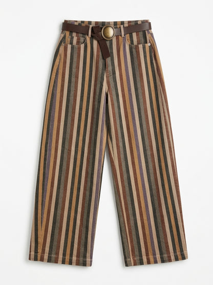 Striped patterned trousers - w26p819 - MOTEL