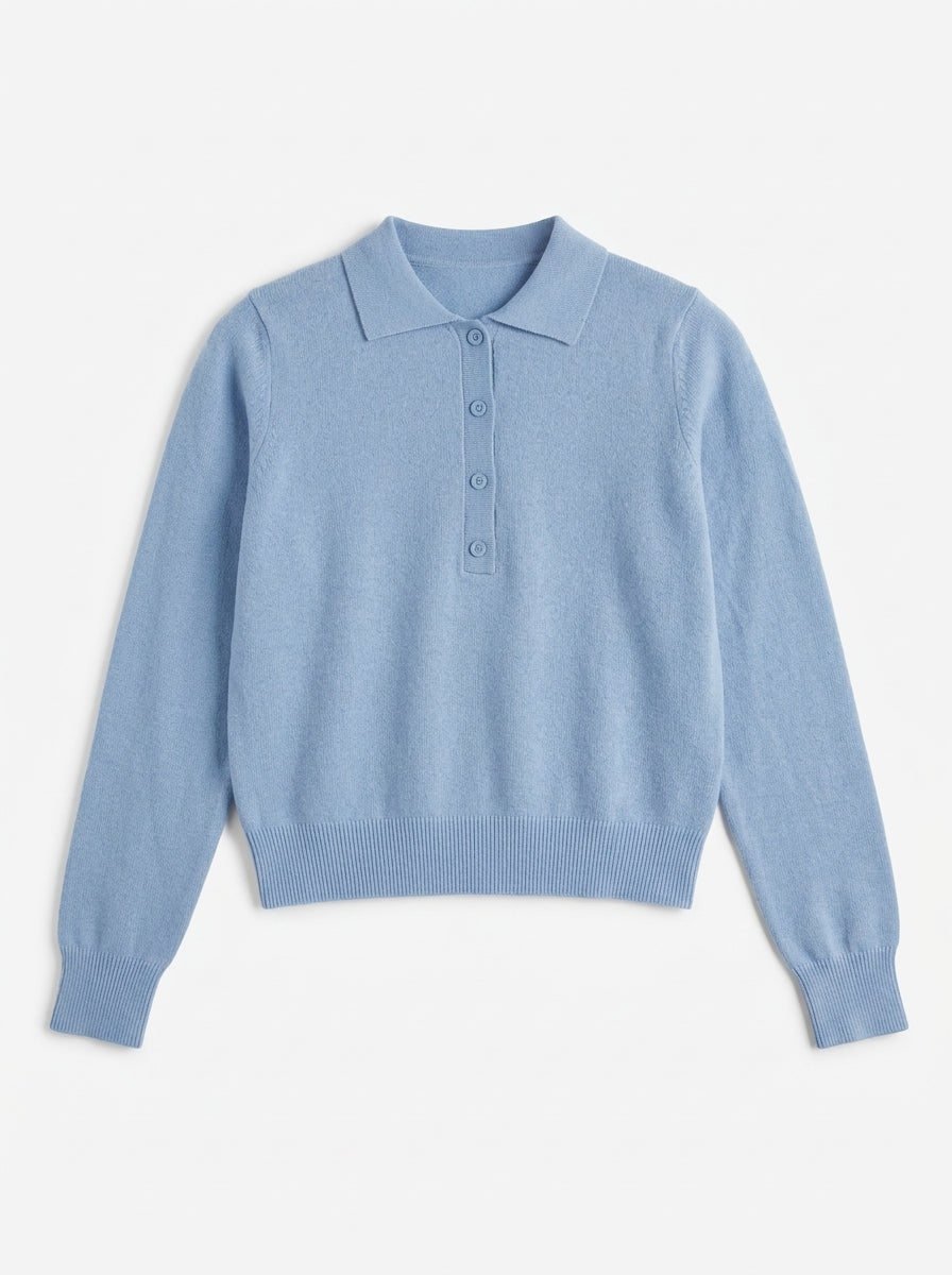 Pure wool sweater with Polo collar and buttons - 26/wl1028 - MOTEL