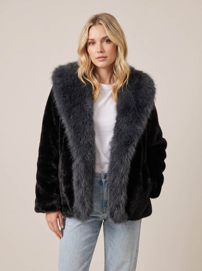 Chaqueta corta de piel sintética - VEP010 - VIVIENNE D