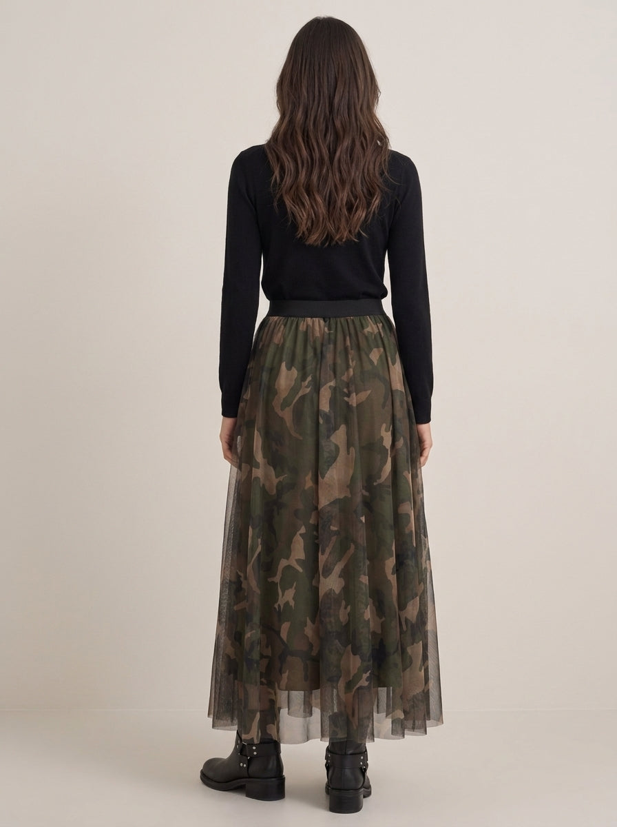 Tüllrock mit Camouflage-Muster - n50490at - TENSIONE IN