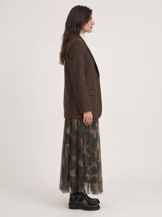 Tulle camouflage skirt - n50490at - TENSIONE IN