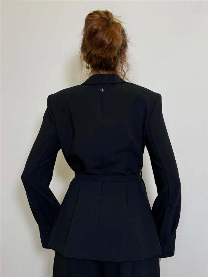 Blazer con cinturón – W40S0319 – SOUVENIR