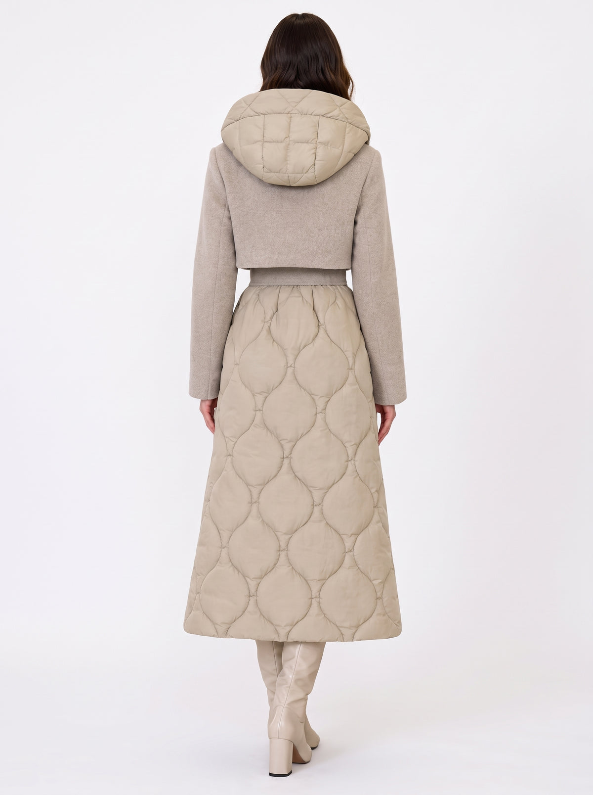 Manteau doudoune à capuche avec ceinture - tac0090 - ViCOLO