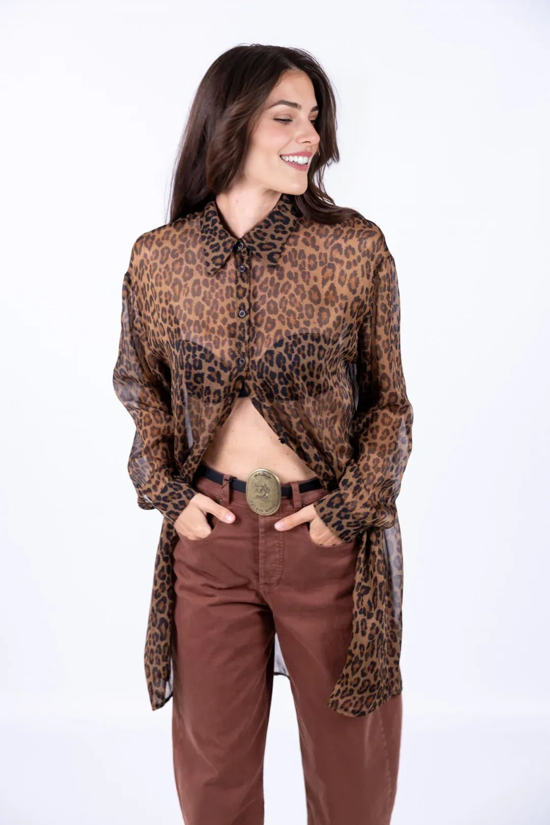 Camicia Over Maculata - a26pl124 - LE STREGHE