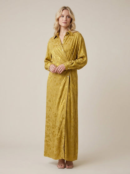 Robe chemisier en tissu damassé - A26AD705 - LE STREGHE
