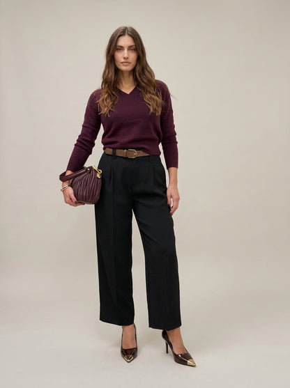 Pantalone con pence e cinta - ai26-4086camp - TENSIONE IN