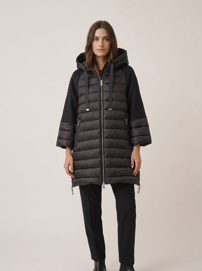 Giaccone Piumino Ibrido con Cappuccio e Maniche Raglan - md022 - OPERA