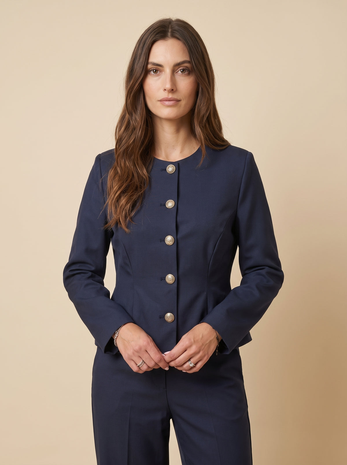 Giacca peplum con bottoni dorati - 27B5541 - MOTEL