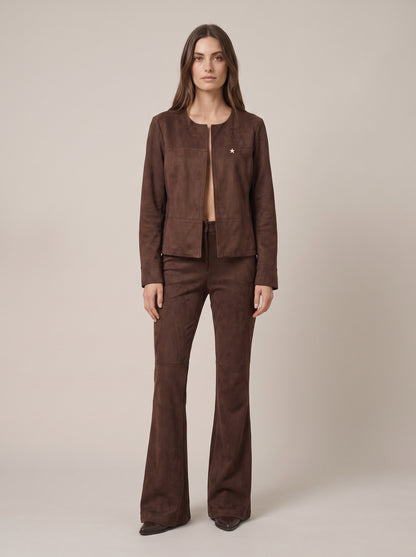 Suede-Effect Milano Stitch Suit - 80524 - OPERA