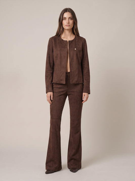 Suede-Effect Milano Stitch Suit - 80524 - OPERA