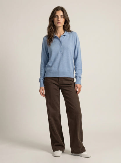 Pure wool sweater with Polo collar and buttons - 26/wl1028 - MOTEL