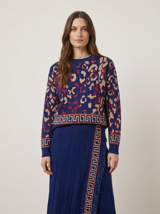 Long ethnic print knit skirt - w6hms08a465 - MOTEL