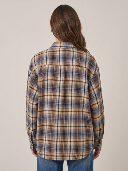 Camicia check con frange - w26c880 - TENSIONE IN