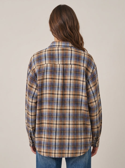 Camicia check con frange - w26c880 - TENSIONE IN