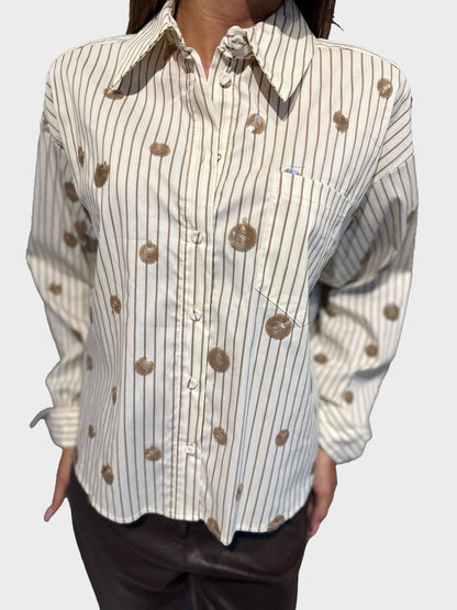 Camicia con paillettes - w26c103camp  - TENSIONE IN