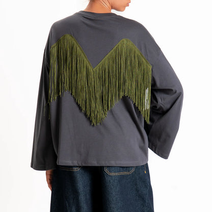 Fringed T-shirt - 27m6300 - TENSIONE IN