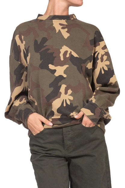 Sweat-shirt oversize camouflage - PU760 - TENSIONE IN