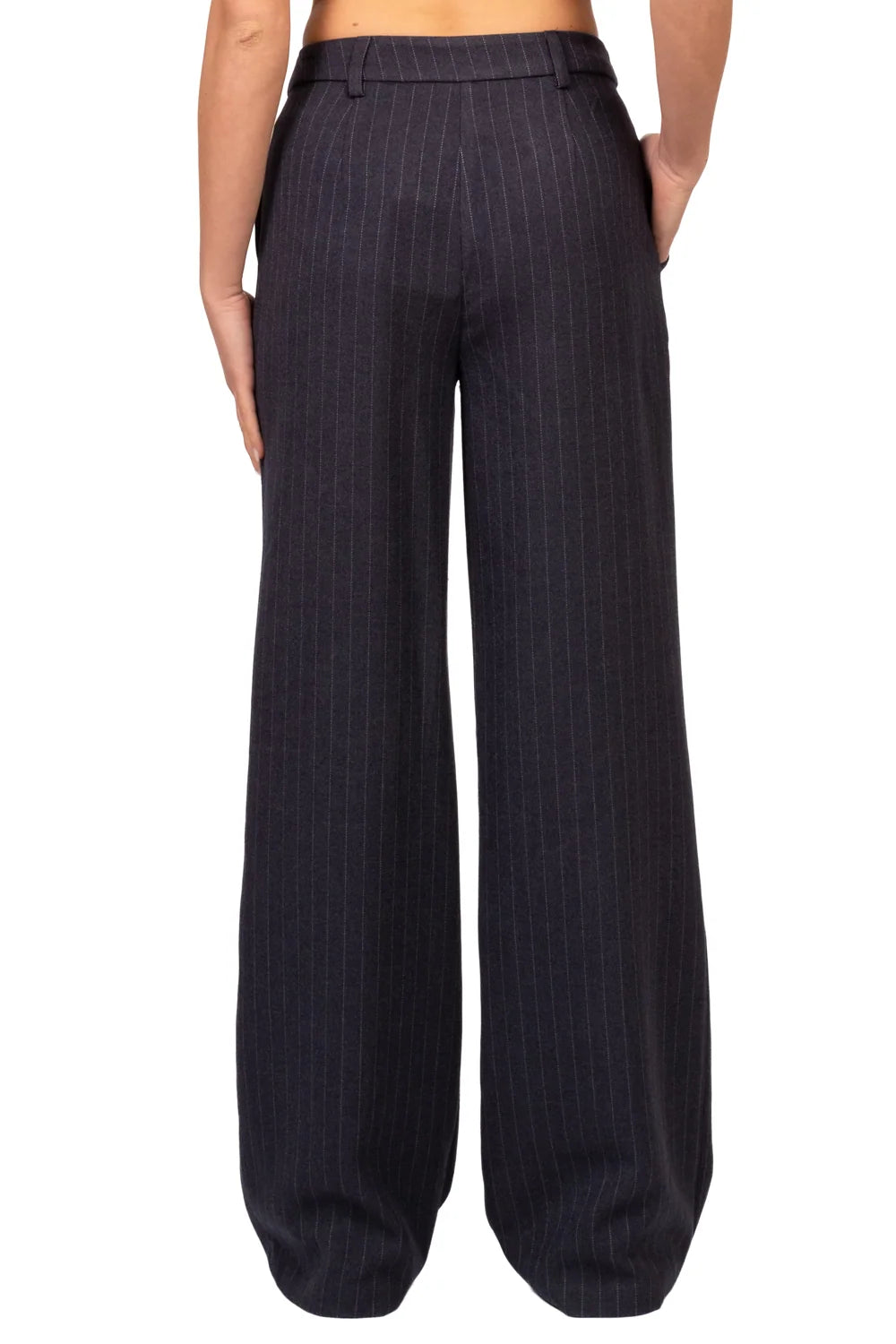 Pantalone palazzo gessato - 27p6610 -  TENSIONE IN