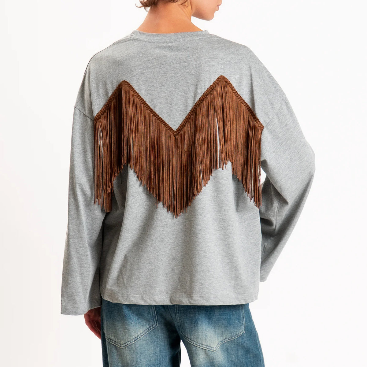 T-shirt con frange - 27m6300 - TENSIONE IN