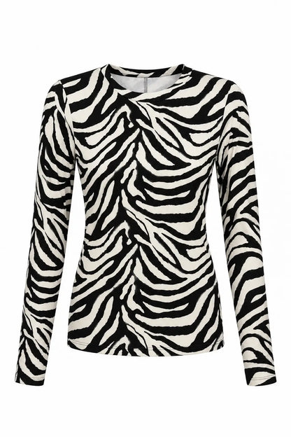 Maglia fantasia a manica lunga  - 40644 - TENSIONE IN