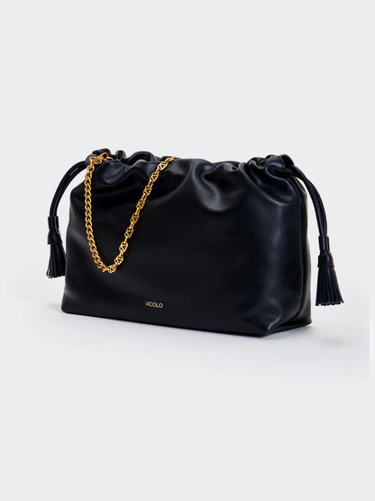 Tasselbag-Schultertasche aus Kunstleder - xab0034 - ViCOLO