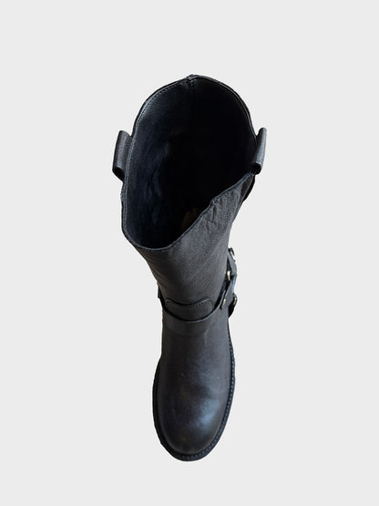 Lederstiefeletten im Biker-Stil - icmia142 - OVYE'