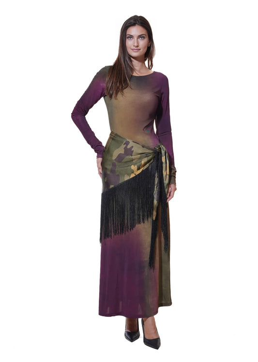 Fringed sarong - CAMOUFLAGE - 40806g - MOTEL