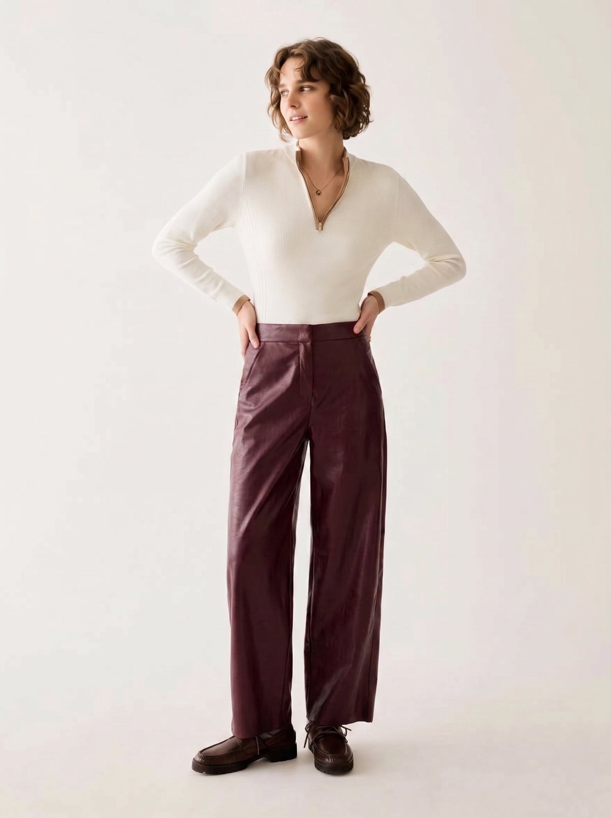 Pantaloni in jersey spalmato - PENNYBLACK