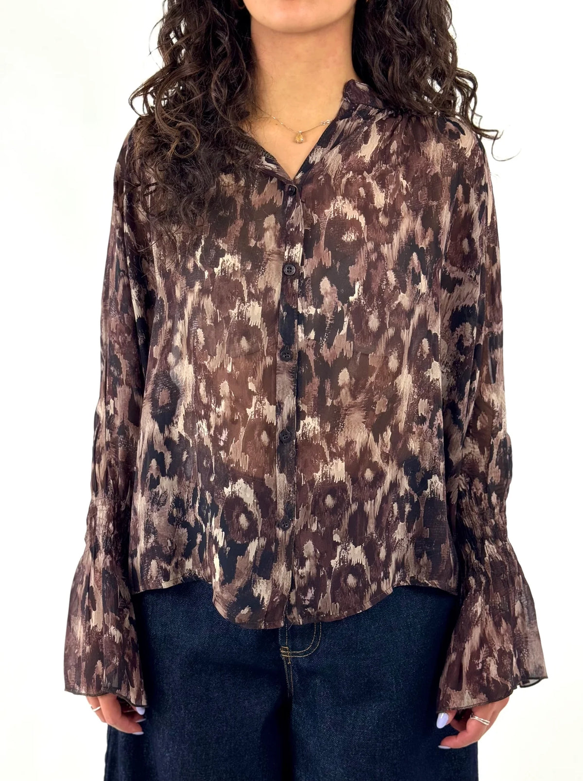 Chemise souple à motif abstrait - r03l0680 - PHILIA LOFT