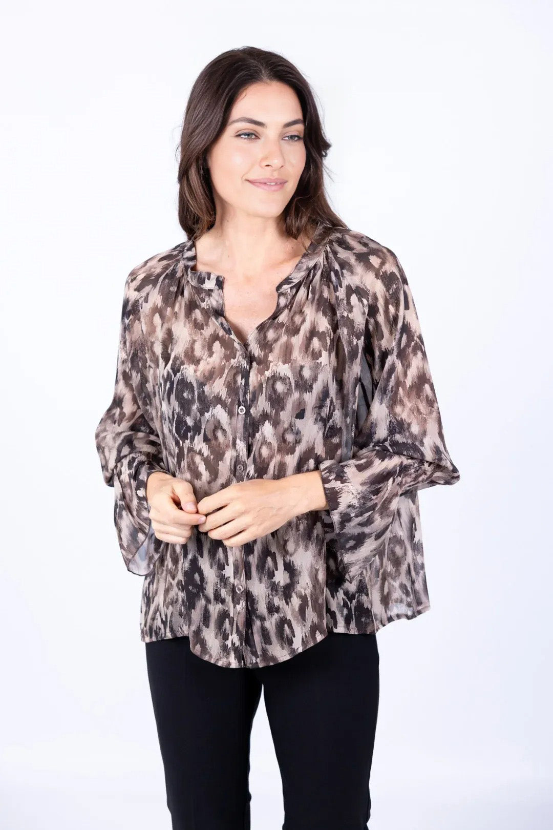 Chemise souple à motif abstrait - r03l0680 - PHILIA LOFT