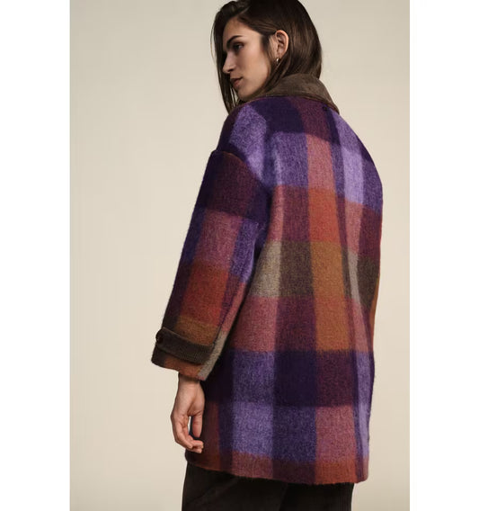 Cappotto doppiopetto a quadri - kbf22bsa - DIXIE