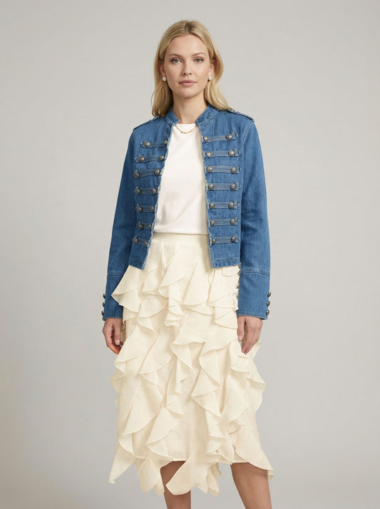 Giacca jeans napoleon denim – TENSIONE IN