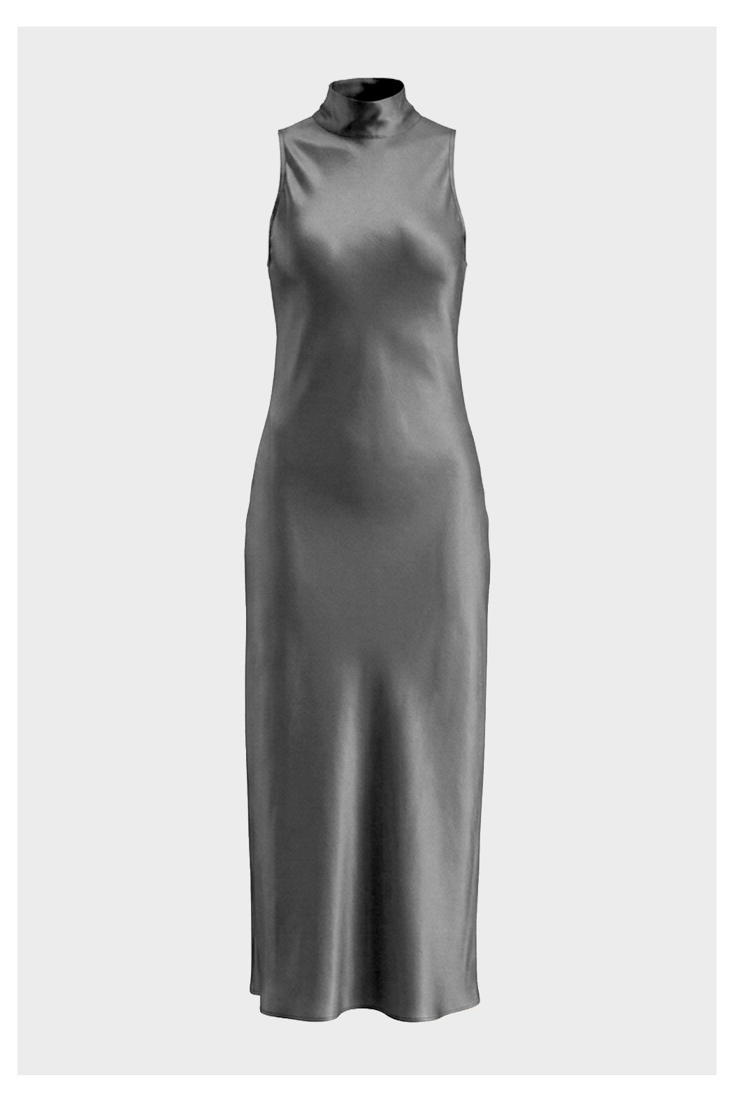 Abito Midi in Satin Nero con Fiocco - FB806A22R-I26 - MOTEL