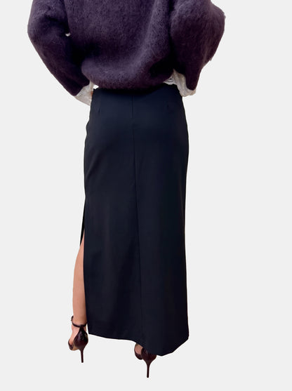 Falda midi de corte evasé Luisa - w40s0328 - SOUVENIR