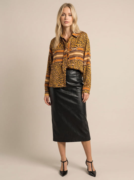 Faux leather skirt - 126067 - MOTEL