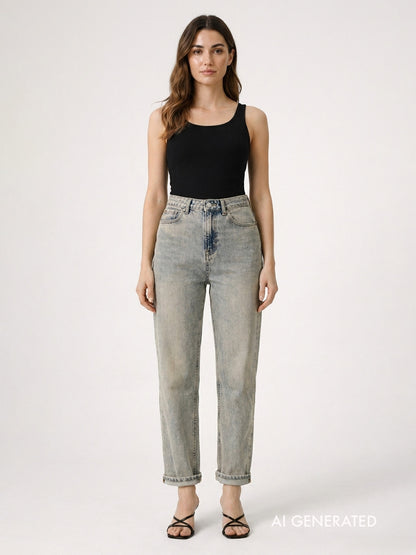 Light Wash Baggy Fit Jeans – LE STREGHE